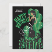 Happy Birthday Diva Girl | Naam en leeftijd DIY |  Kaart (Voorkant)