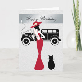 Happy Birthday Diva Kaart Elegante Vrouw