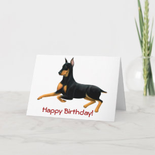 Happy Birthday Doberman Dog Kaart