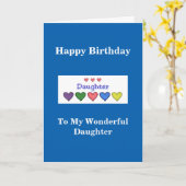 Happy Birthday-dochter - GH-kaart Kaart (Gele Bloem)