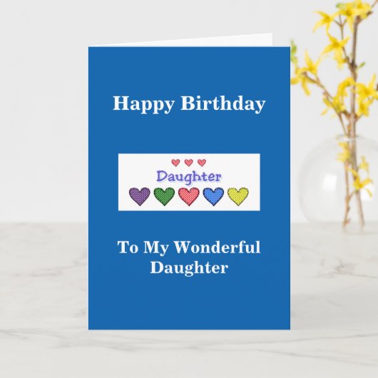 Happy Birthday-dochter - GH-kaart Kaart (Gele Bloem)