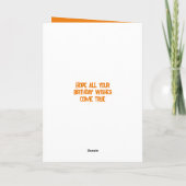 Happy Birthday-dochter in de wet foto paars sinaas Kaart (Achterkant)