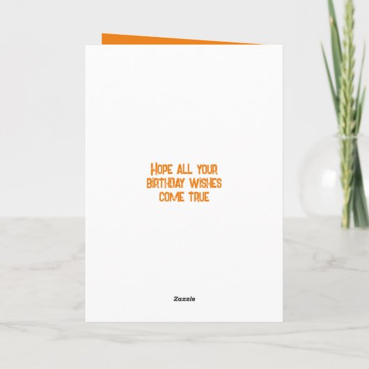 Happy Birthday-dochter in de wet foto paars sinaas Kaart (Achterkant)