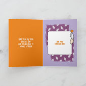 Happy Birthday-dochter in de wet foto paars sinaas Kaart (Binnen)