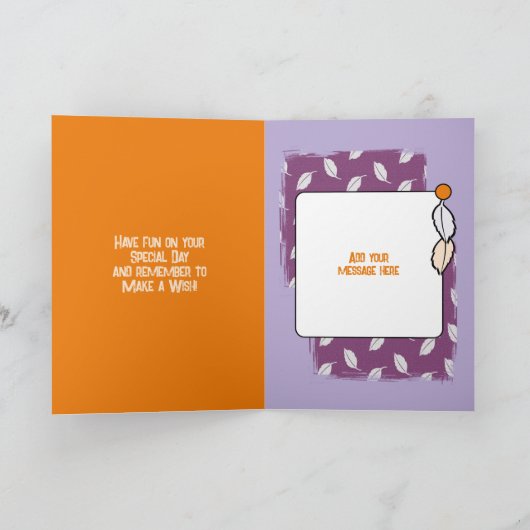 Happy Birthday-dochter in de wet foto paars sinaas Kaart (Binnen)