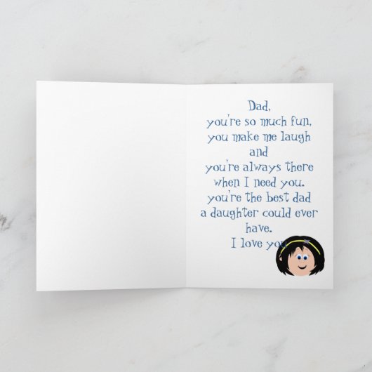 Happy Birthday (dochter) Kaart (Binnen)