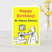 Happy Birthday Doctor Card voor persoonlijk gebrui Kaart (Gele Bloem)