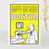 Happy Birthday Doctor Card voor persoonlijk gebrui Kaart (Gele Bloem)