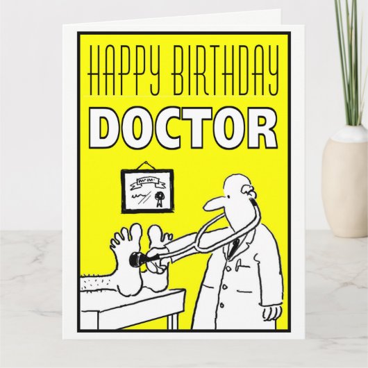 Happy Birthday Doctor Card voor persoonlijk gebrui Kaart (Voorkant)