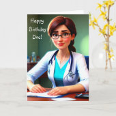 Happy Birthday Doctor Kaart (Gele Bloem)