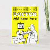Happy Birthday Doctor - Persoonlijke voorzijde en  Kaart (Voorkant)