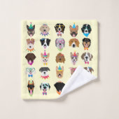 Happy Birthday Dog bezoekt jonge dieren Bad Handdoek (Wasdoekje)