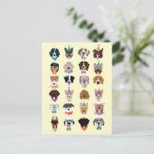 Happy Birthday Dog bezoekt jonge dieren Feestdagenkaart (Staand voorkant)