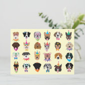 Happy Birthday Dog bezoekt jonge dieren Kaart (Staand voorkant)