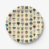 Happy Birthday Dog bezoekt jonge dieren Papieren Bordje (Voorkant)