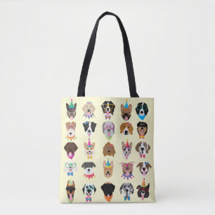 Happy Birthday Dog bezoekt jonge dieren Tote Bag