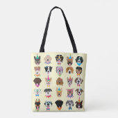 Happy Birthday Dog bezoekt jonge dieren Tote Bag (Achterkant)