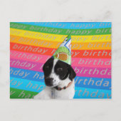 Happy Birthday Dog Colorful Text Banner Briefkaart (Voorkant)