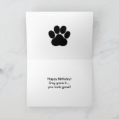 Happy Birthday Dog Colorful Text Banner Kaart (Binnen)