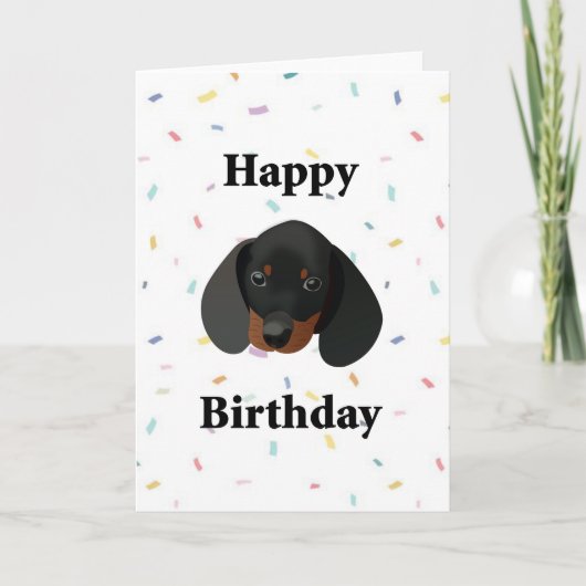 Happy Birthday Dog Dachshund Funny Wenskaart Kaart (Voorkant)