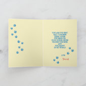 Happy Birthday Dog Daddy van Goldendoodle Dog Kaart (Binnen)