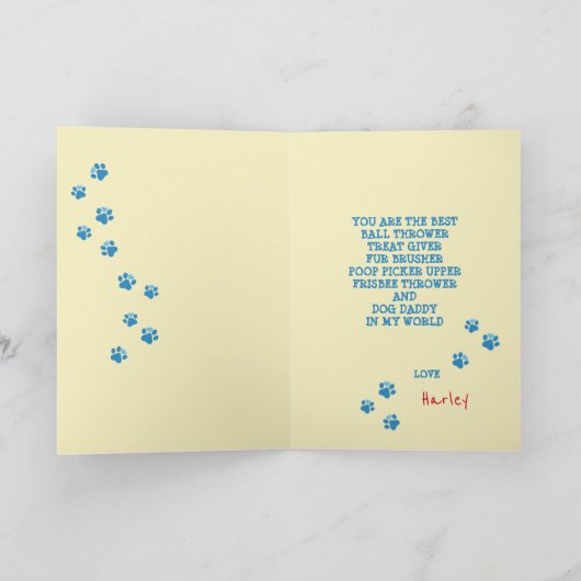 Happy Birthday Dog Daddy van Rottweiler Dog Kaart (Binnen)