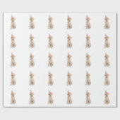 Happy Birthday Dog inpakken cadeaubon rap Cadeaupapier (Vlak)