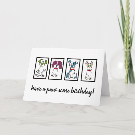 Happy Birthday - Dog Kaart (Voorkant)