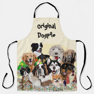 Happy Birthday Dog Pals personalize Text Schort