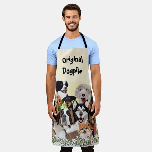 Happy Birthday Dog Pals personalize Text Schort (Gedragen)