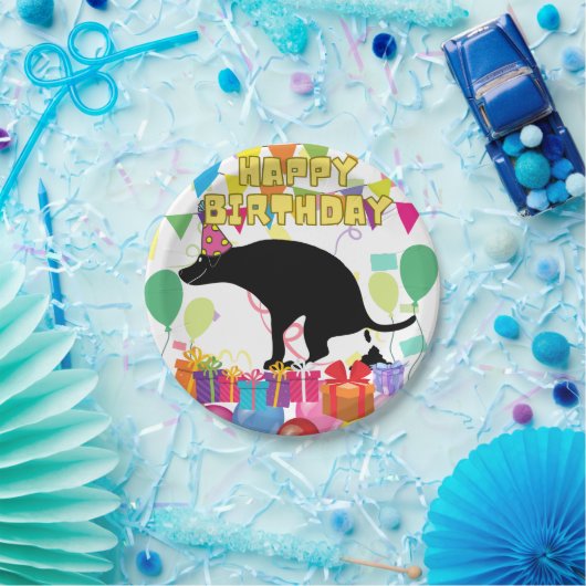 Happy Birthday Dog Papieren Bordje (Feest)