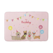 Happy Birthday Dog Party Badmat (Voorkant)