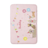 Happy Birthday Dog Party Badmat (Voorkant Verticaal)