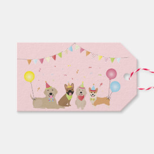 Happy Birthday Dog Party Cadeaulabel