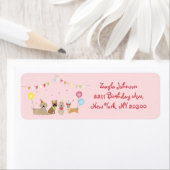 Happy Birthday Dog Party Etiket (Insitu)