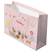 Happy Birthday Dog Party Groot Cadeauzakje (Voorkant Gekanteld)