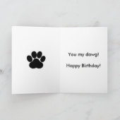 Happy Birthday Dog Party met My Dawg Kaart (Binnen)