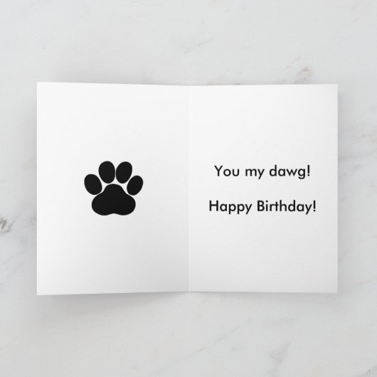 Happy Birthday Dog Party met My Dawg Kaart (Binnen)
