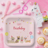 Happy Birthday Dog Party Papieren Bordje (Feest)