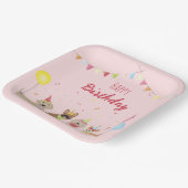 Happy Birthday Dog Party Papieren Bordje (Gebogen)