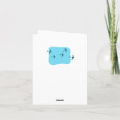 Happy Birthday Dog Puppy Biking Riding Bicycle Kaart (Achterkant)