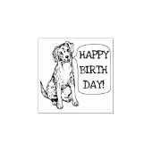 HAPPY BIRTHDAY DOG RUBBER STAMP RUBBERSTEMPEL (Afrduk)