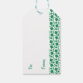 Happy Birthday Dog Shamrock Green Cadeaulabel (Achterkant)