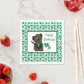 Happy Birthday Dog Shamrock Green Servet (Insitu)