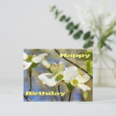 Happy Birthday - Dogwood Blossom Briefkaart (Staand voorkant)