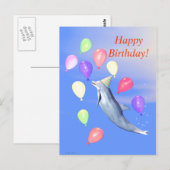 Happy Birthday Dolphin Briefkaart (Voorkant / Achterkant)