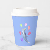 Happy Birthday Dolphin en Balloons Papieren Bekers (Achterkant)