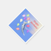 Happy Birthday Dolphin en Balloons Servetten (Hoek)