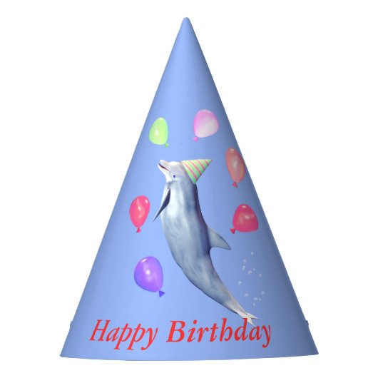 Happy Birthday Dolphin Feesthoedjes (Voorkant)