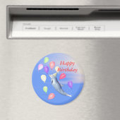 Happy Birthday Dolphin Magneet (Insitu (Vaatwasser))